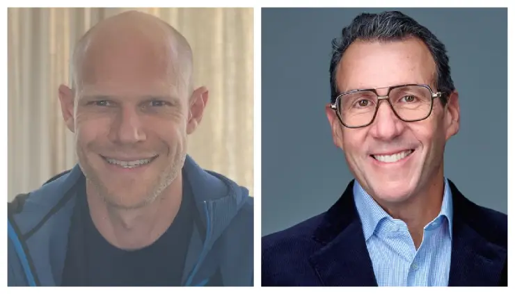 Left to right: Homevision CEO Jeff Foster, Newrez President Baron Silverstein